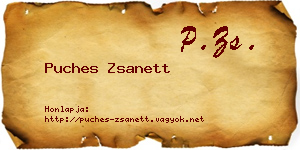 Puches Zsanett névjegykártya